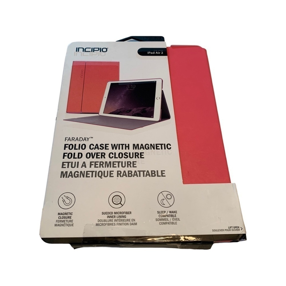 Incipio Pink Folio Case with Magnetic Fold Over Closure for the iPad Air 2